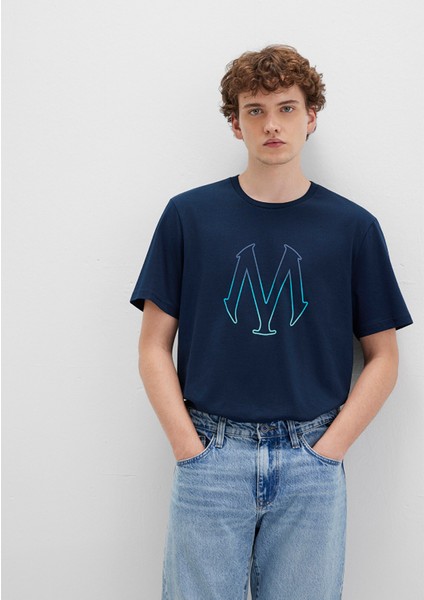 Mavi Logo Baskılı Lacivert Tişört 0610635-70490