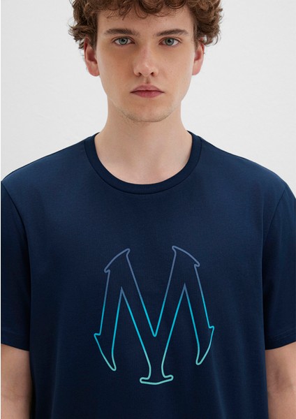 Mavi Logo Baskılı Lacivert Tişört 0610635-70490