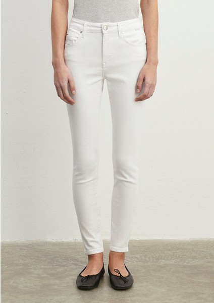 Tess Gold Luxury Beyaz Jean Pantolon 100328-81360