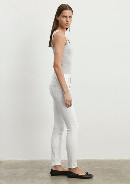 Tess Gold Luxury Beyaz Jean Pantolon 100328-81360