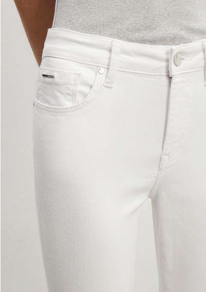 Tess Gold Luxury Beyaz Jean Pantolon 100328-81360