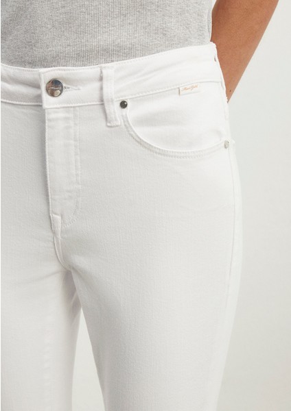 Tess Gold Luxury Beyaz Jean Pantolon 100328-81360