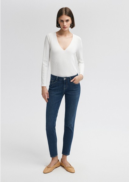 Ada Everyday Vintage Koyu Mavi Jean Pantolon 1020535596