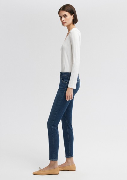 Ada Everyday Vintage Koyu Mavi Jean Pantolon 1020535596