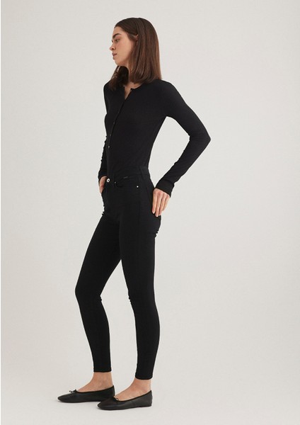 Serenay Gold Shape Siyah Jean Pantolon 100980-35248