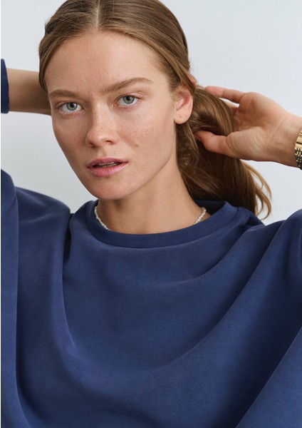 Lux Touch TENCEL TM Modal Lacivert Sweatshirt 168837-70491