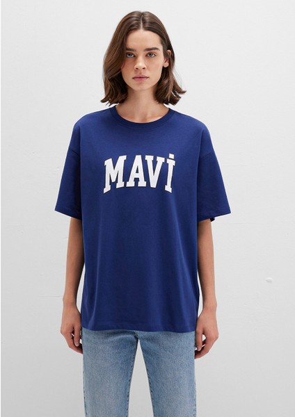 Mavi Logo Baskılı Lacivert Tişört 1600843-70722