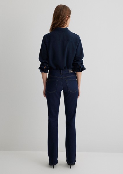 Mona Gold Klasik İndigo Mavisi Jean Pantolon 1049733699