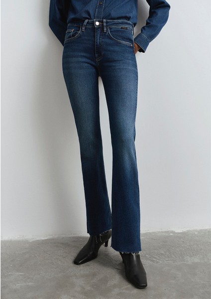 Maria Gold Denim Koyu Mavi Jean Pantolon 101225-80680