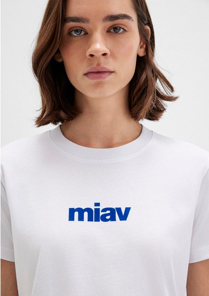 Miav Baskılı Beyaz Tişört 1610622-620