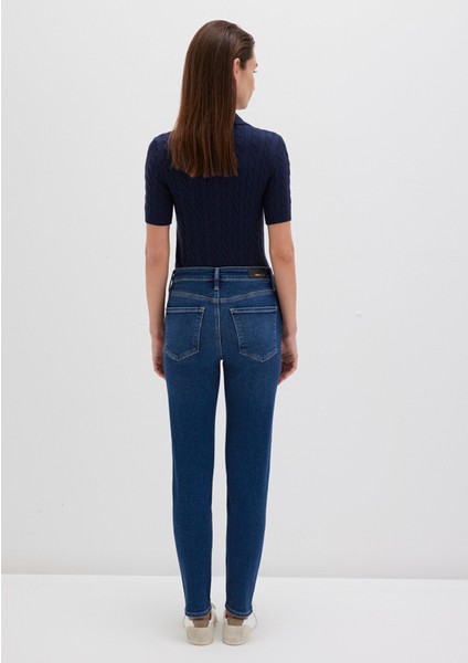 Cindy Gold Shape Koyu Mavi Jean Pantolon 100277-33687
