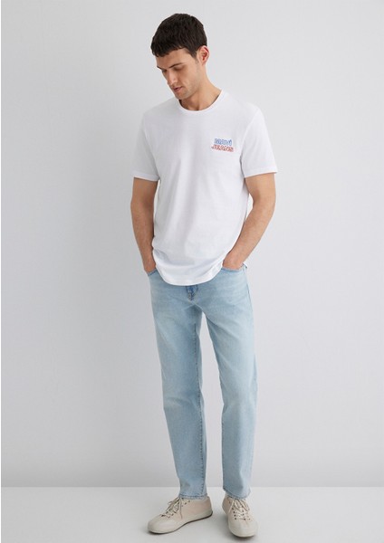 Mavi Jeans Baskılı Beyaz Tişört 066841-620