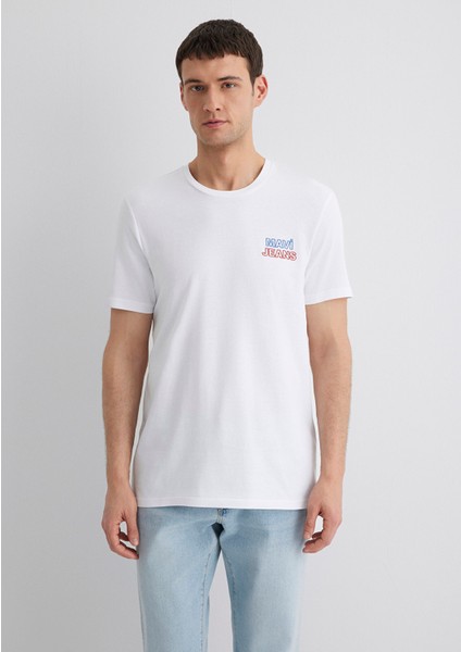 Mavi Jeans Baskılı Beyaz Tişört 066841-620