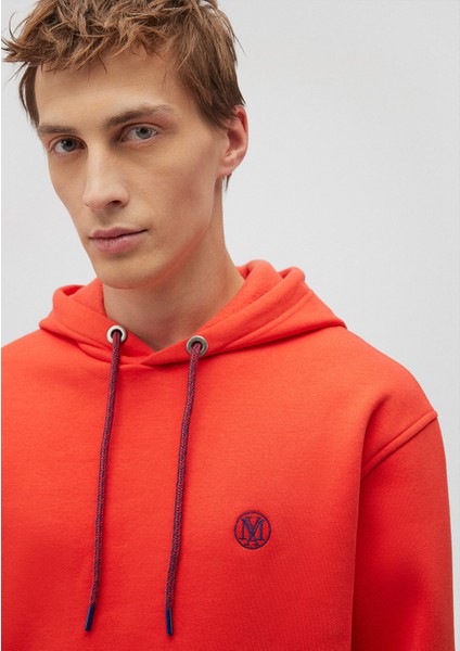 Mavi Logo Nakışlı Kapüşonlu Turuncu Sweatshirt 065809-70481