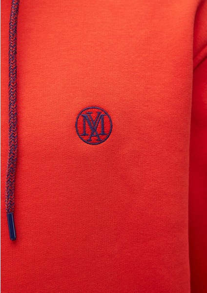 Mavi Logo Nakışlı Kapüşonlu Turuncu Sweatshirt 065809-70481