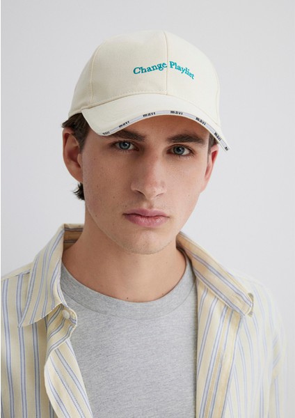 Change Playlist Nakışlı Bej Şapka 0910825-70069