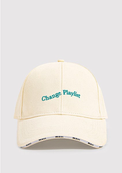 Change Playlist Nakışlı Bej Şapka 0910825-70069