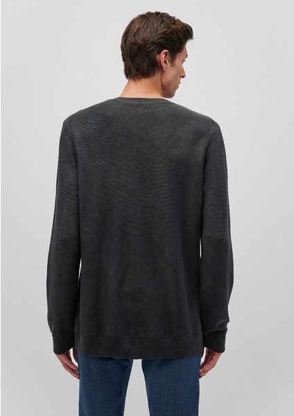 Bisiklet Yaka Antrasit Basic Kazak 070803-34314