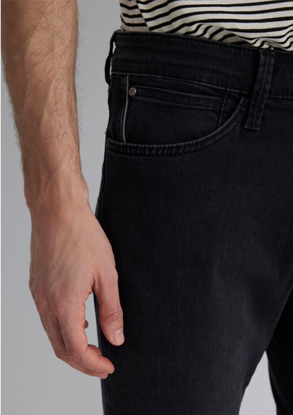 Nicholas Mavi Black Antrasit Jean Şort 0416081307