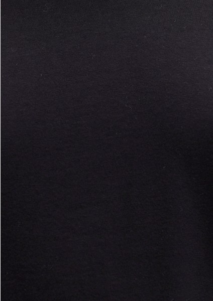 Bisiklet Yaka Siyah Basic Tişört 1600955-900