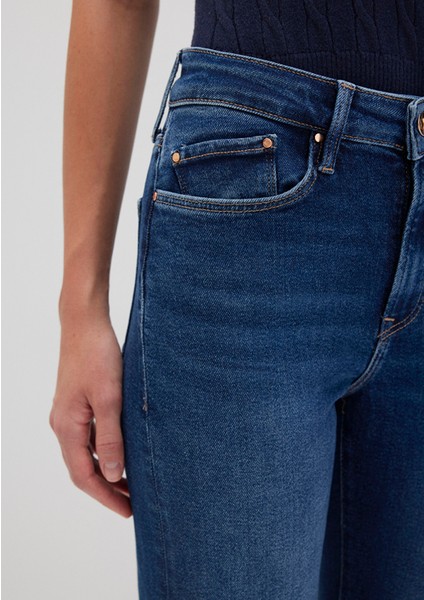 Cindy Gold Shape Koyu Mavi Jean Pantolon 100277-33687