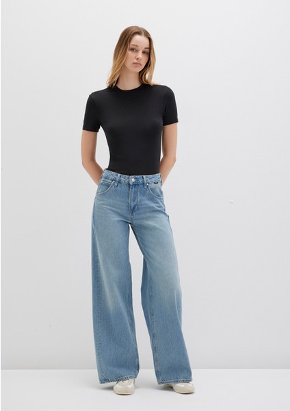 Lux Touch Siyah Basic Modal Tişört 1600963-900