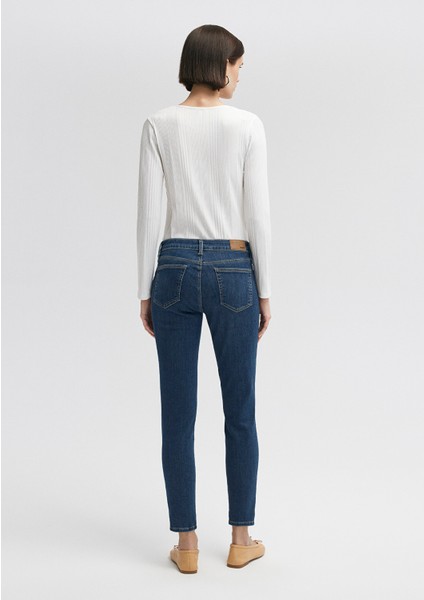 Ada Casual Vintage Koyu Mavi Jean Pantolon 1020535596