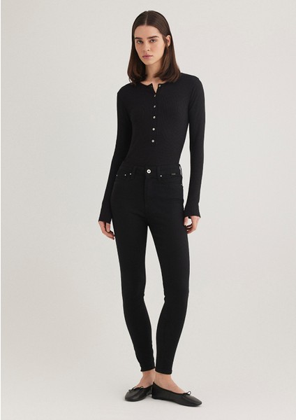 Serenay Gold Shape Siyah Jean Pantolon 100980-35248