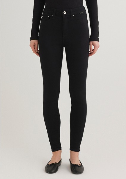 Serenay Gold Shape Siyah Jean Pantolon 100980-35248