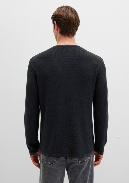 Bisiklet Yaka Siyah Kazak 070702-900