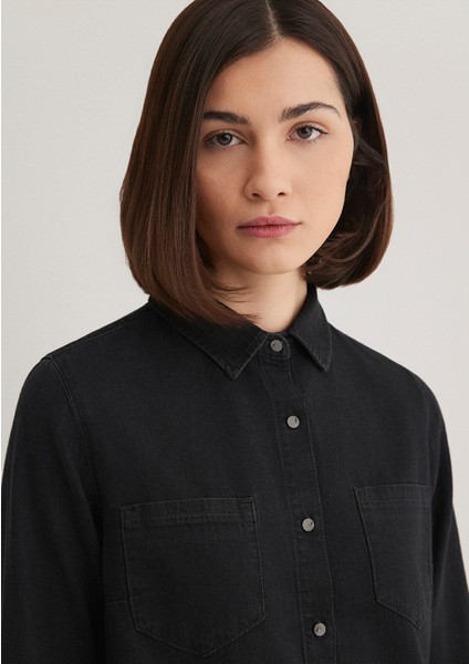 Liz Casual Antrasit Jean Elbise 130656-34926