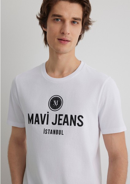 Mavi Jeans Baskılı Beyaz Tişört 066195-620