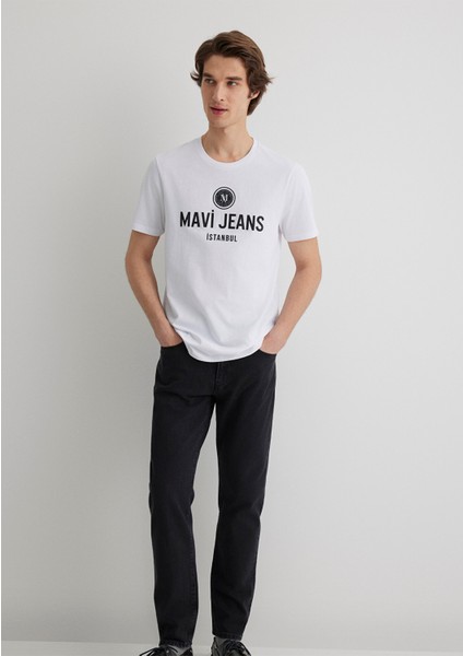 Mavi Jeans Baskılı Beyaz Tişört 066195-620