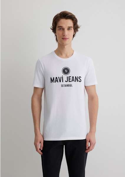 Mavi Jeans Baskılı Beyaz Tişört 066195-620