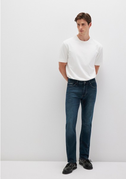Marcus Mavi Premium Puslu Koyu Mavi Jean Pantolon 0035128946