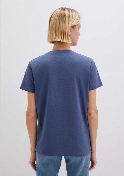 Kelebek Baskılı Lacivert İstanbul Tişört 168571-30233