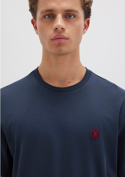 Mavi Logo İşlemeli Lacivert Basic Tişört 067074-33207
