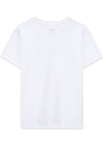 Miav Baskılı Beyaz Çocuk Tişört 66332620