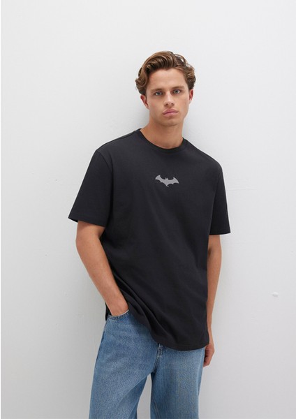 Batman Baskılı Siyah Tişört 066878-900