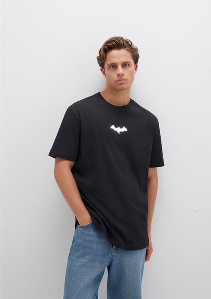 Batman Baskılı Siyah Tişört 066878-900