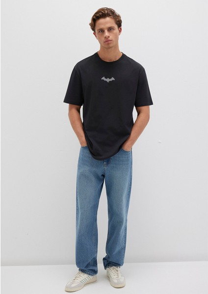 Batman Baskılı Siyah Tişört 066878-900