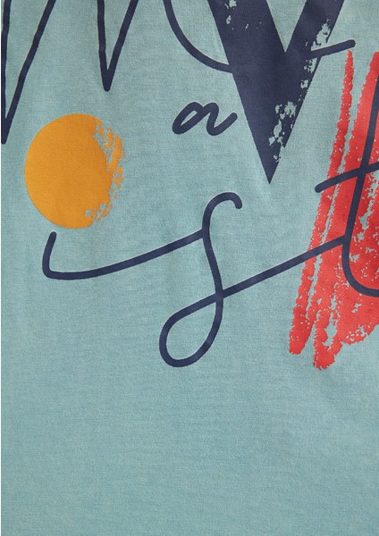 Mavi Baskılı İstanbul Tişört 1601176-34078