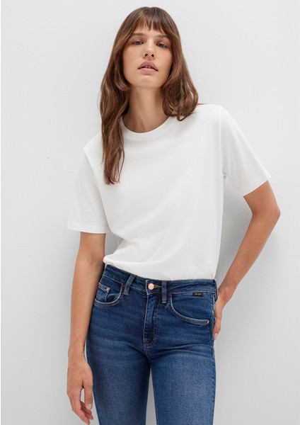 Ekru Basic Tişört 1600965-33389