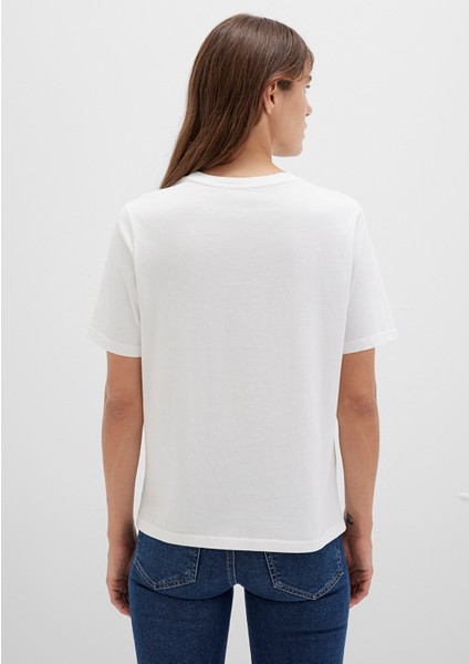 Ekru Basic Tişört 1600965-33389
