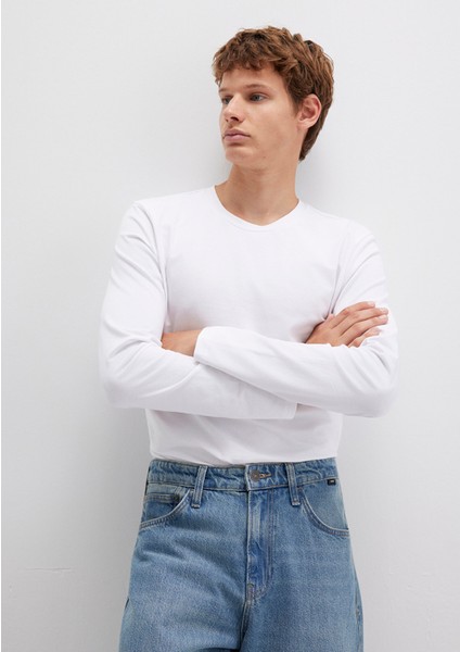 Uzun Kollu Beyaz Basic Tişört 062477-23248