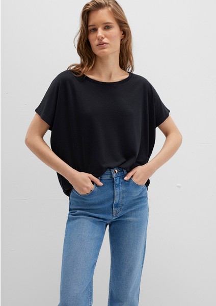 Lux Touch TENCEL TM Modal Siyah Basic Tişört 167245-900