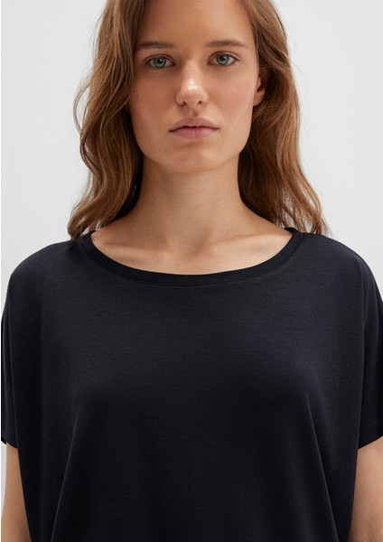 Lux Touch TENCEL TM Modal Siyah Basic Tişört 167245-900