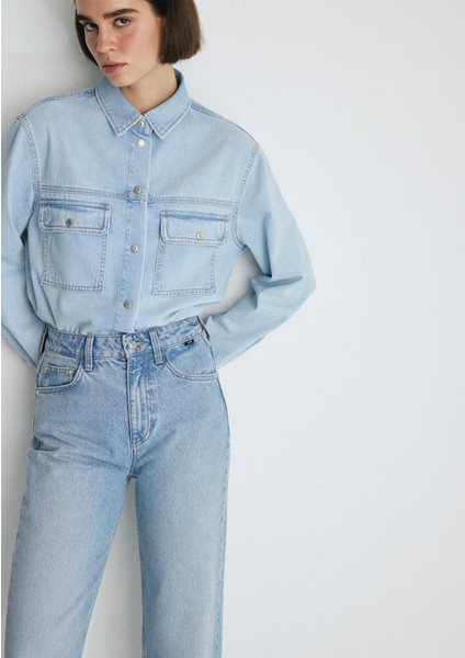 Victoria Real Blue Gölgeli Açık Mavi Jean Pantolon 101072-34111