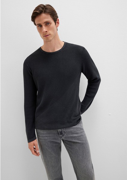 Bisiklet Yaka Siyah Kazak 070702-900