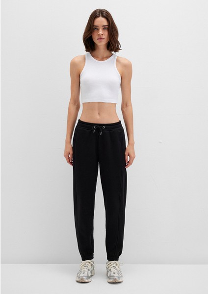 Siyah Basic Eşofman Altı 1600430-900